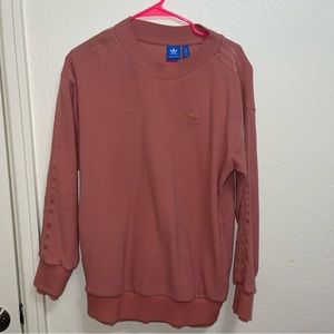 Adidas sweater oversized with pockets blush pink size xs fits way bigger